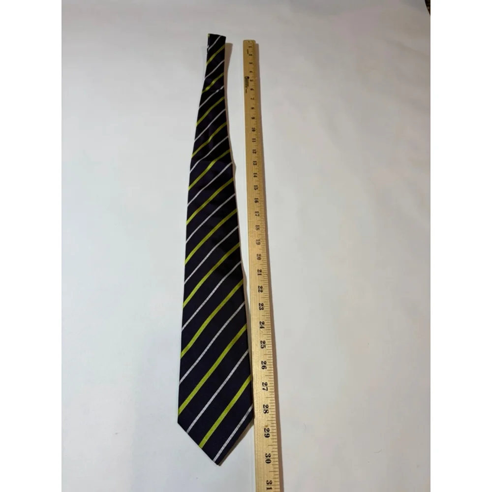Ermenegildo Zegna Silk Tie Italy Purple Stripe Designer Luxury